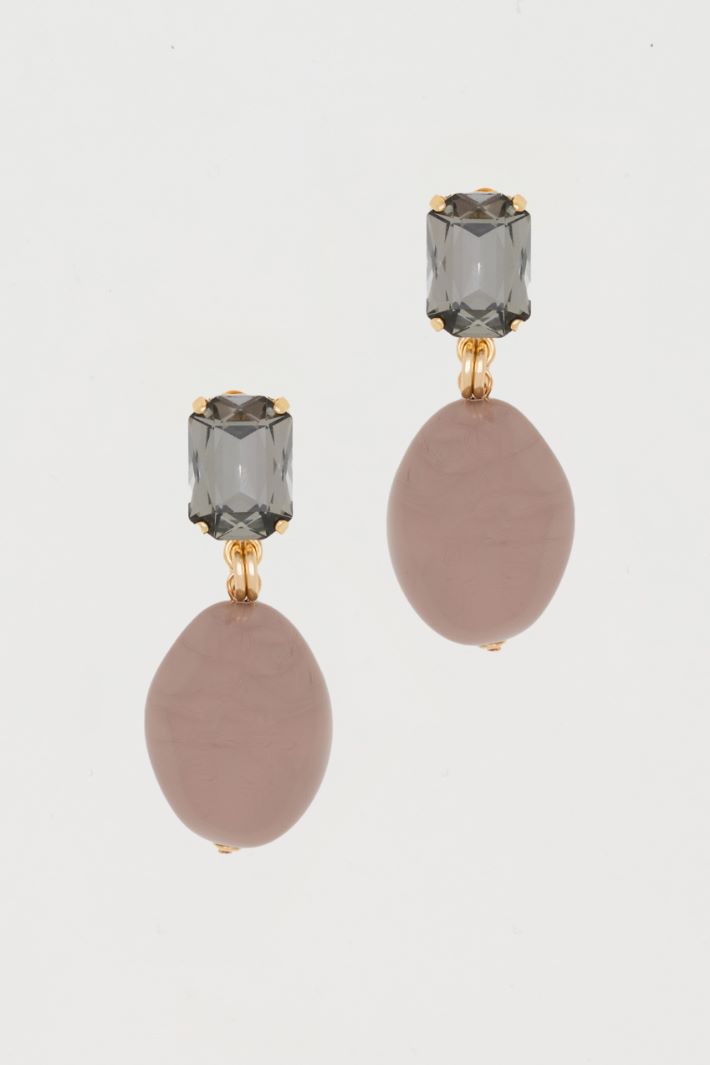 Drop earrings - GREY PINK - Intrend