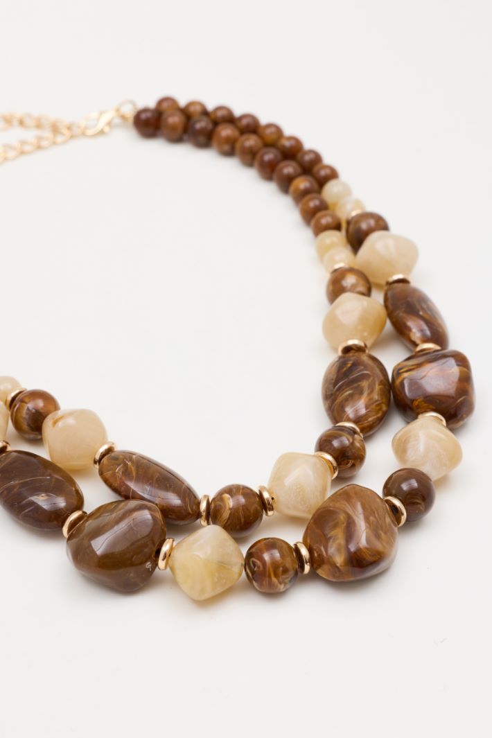 Collana a doppio filo - MARRONE - Intrend - 2