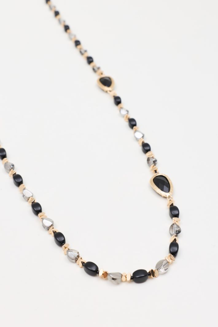 Collana con castoni - NERO - Intrend - 2