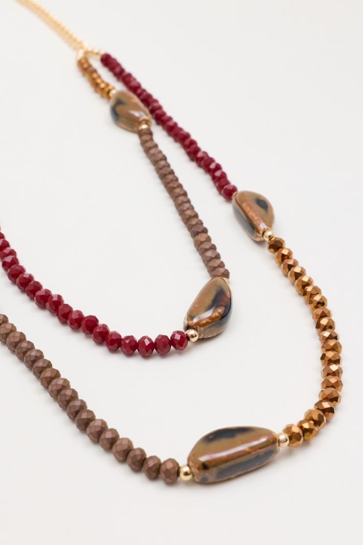 Collana con pietre - ROSSO - Intrend - 2