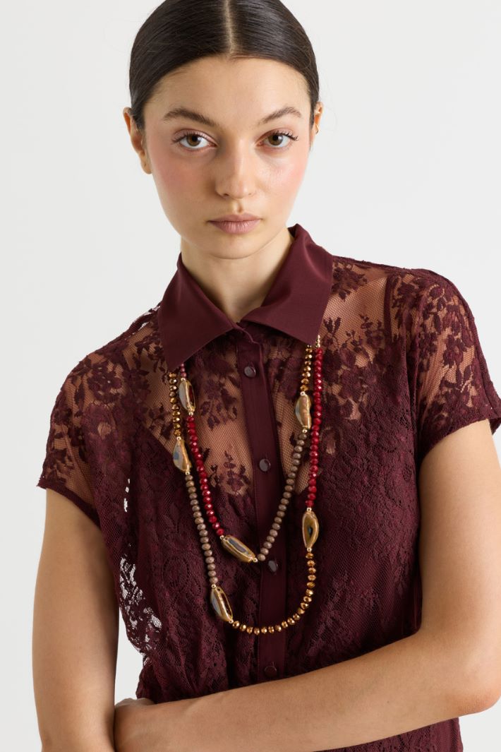 Collana con pietre - ROSSO - Intrend - 3