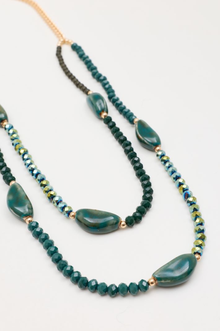 Collana con pietre - VERDE - Intrend - 2