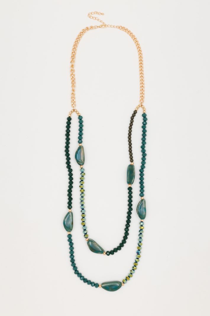 Collana con pietre - VERDE - Intrend