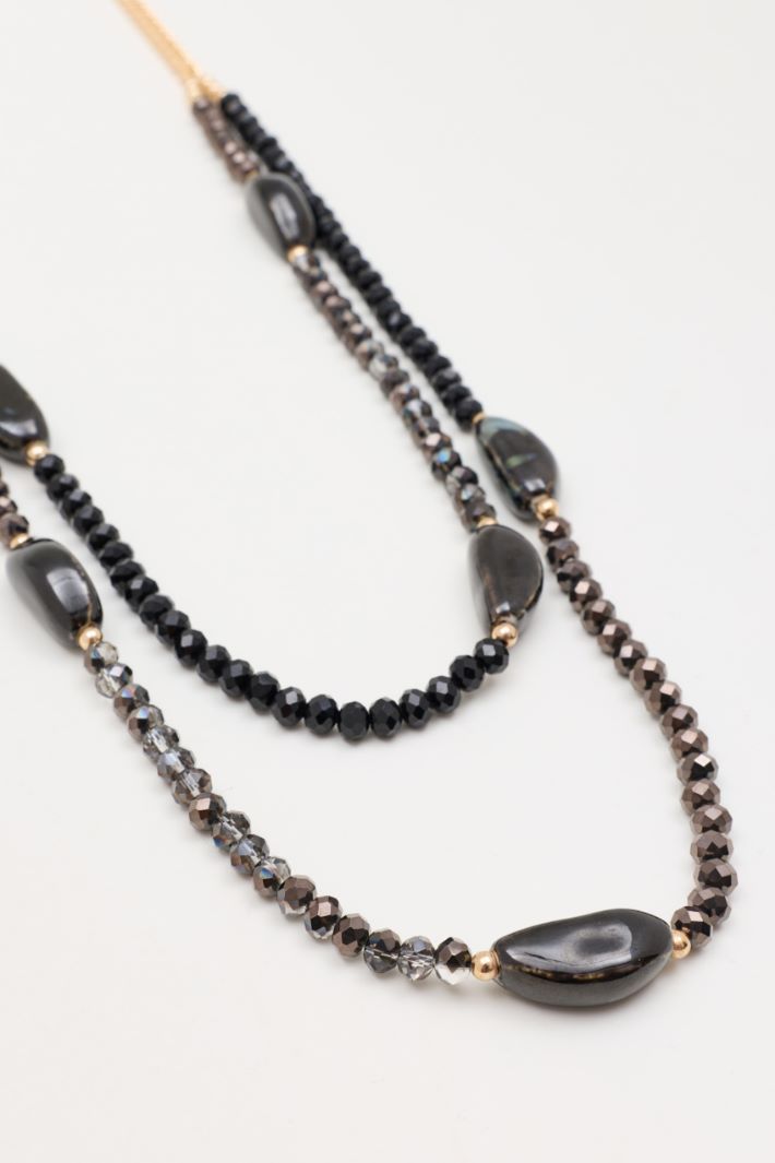Collana con pietre - NERO - Intrend - 2