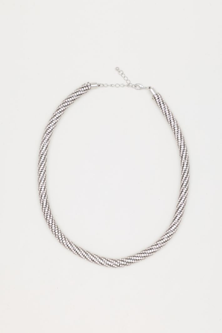 Collana di strass - ARGENTO - Intrend
