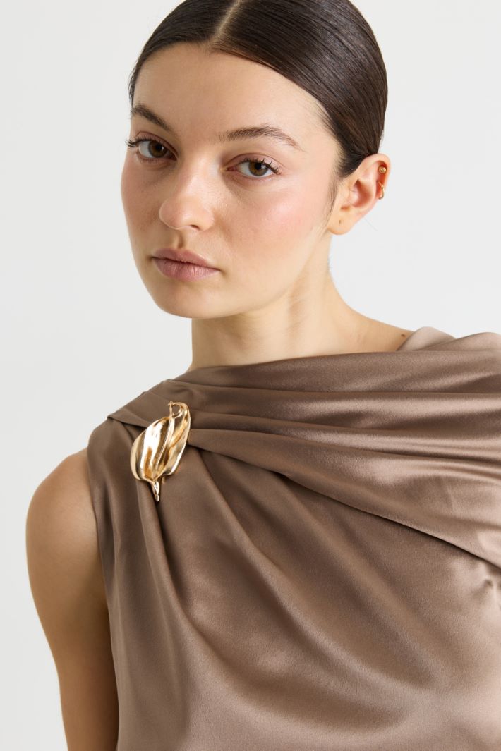 Spilla a foglia - ORO - Intrend - 3