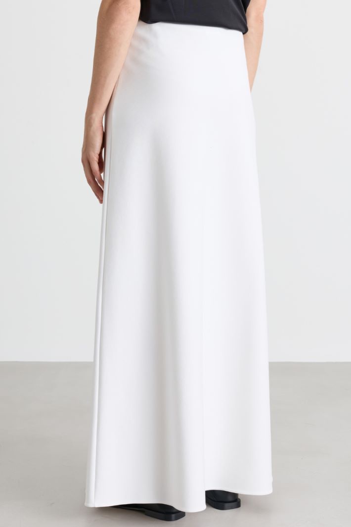 Jupe longue en jersey compact - BLANC - Intrend - 4