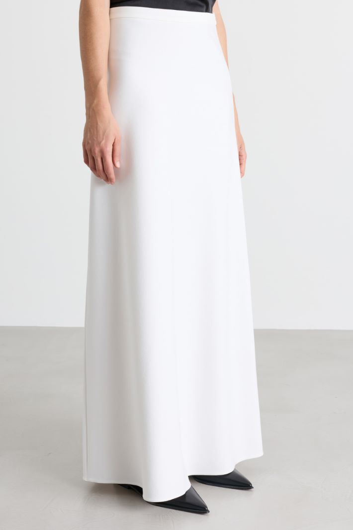 Jupe longue en jersey compact - BLANC - Intrend - 2