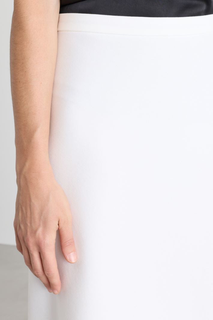 Jupe longue en jersey compact - BLANC - Intrend - 3