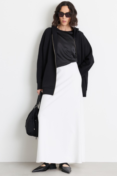 Compact jersey maxi skirt - Intrend