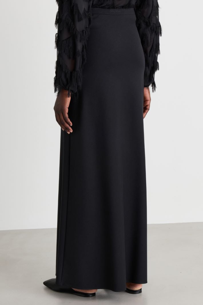 Compact jersey maxi skirt - BLACK - Intrend - 4