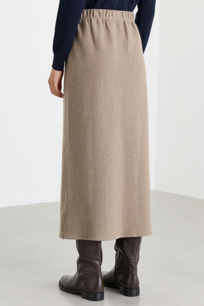 Flannel skirt - BEIGE - Intrend - 4