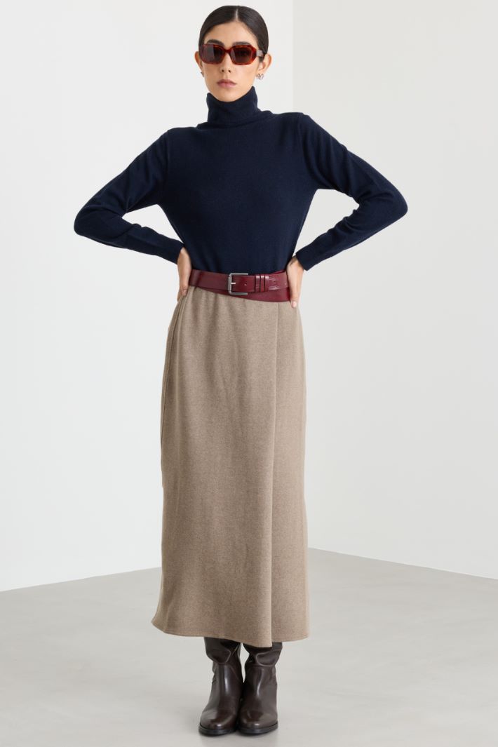 Flannel skirt - BEIGE - Intrend