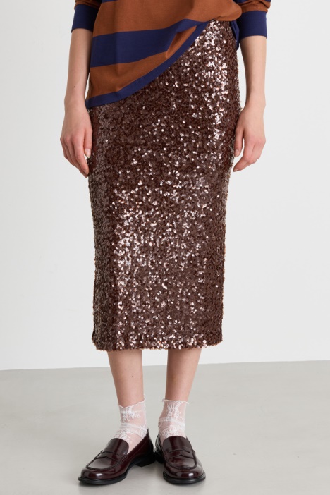 Gonna a matita in paillettes
