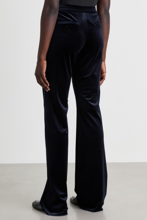 Pantalone in jersey velluto