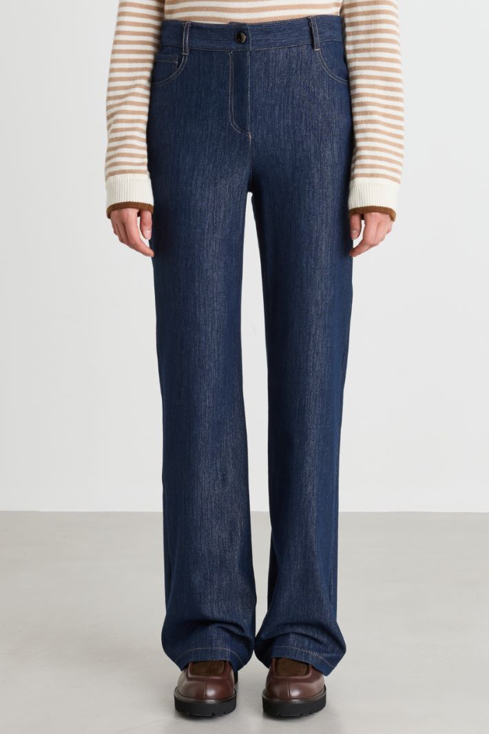 Pantalone effetto jeans - BLU - Intrend - 2