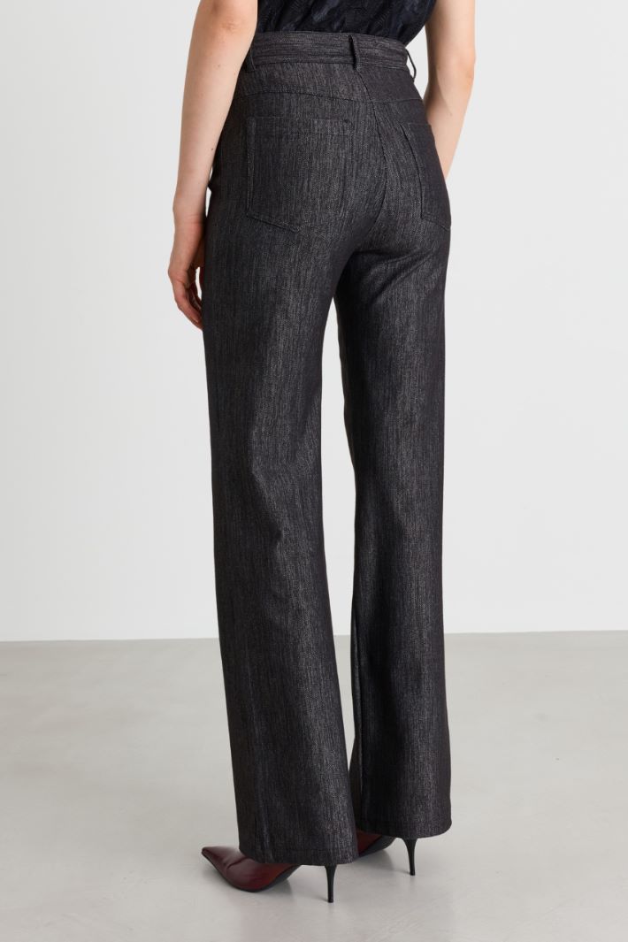 Jeans-effect trousers - BLACK - Intrend - 4