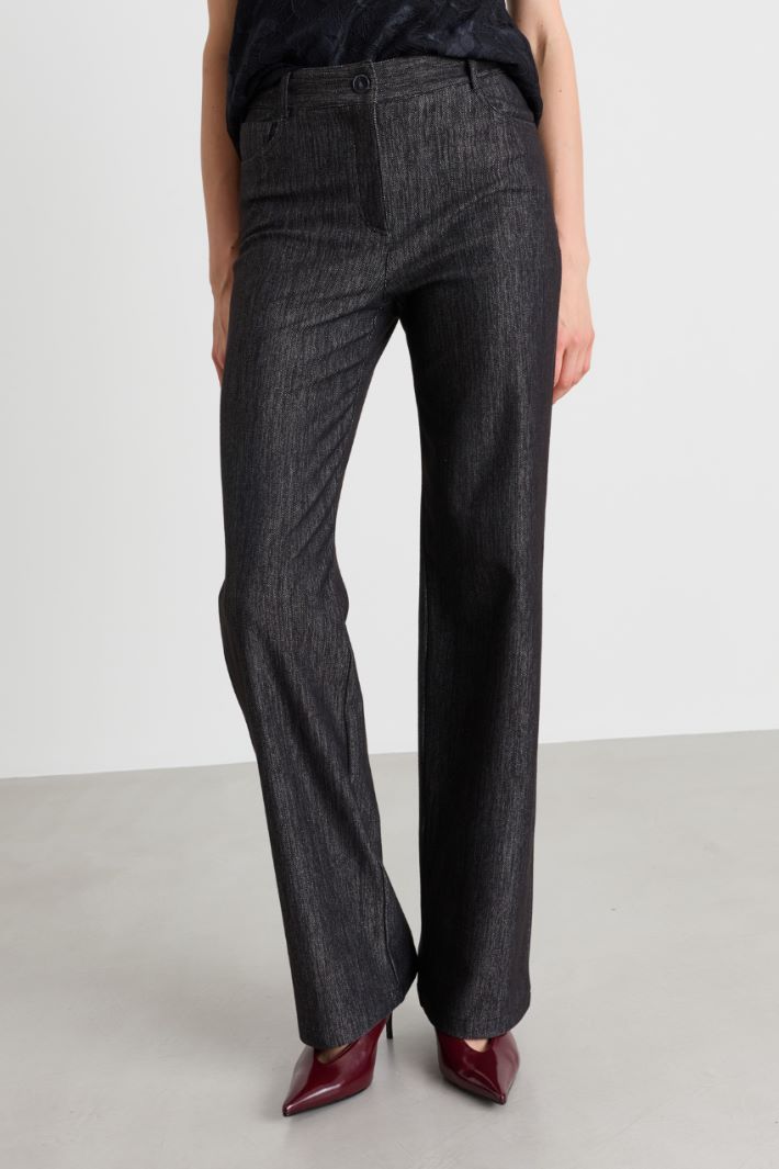 Jeans-effect trousers - BLACK - Intrend - 2