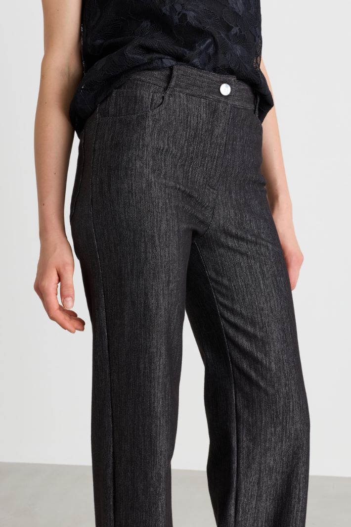 Jeans-effect trousers - BLACK - Intrend - 3