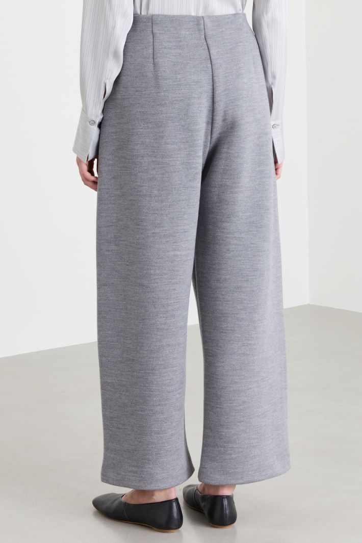 Double-cloth cocoon trousers - GREY - Intrend - 4