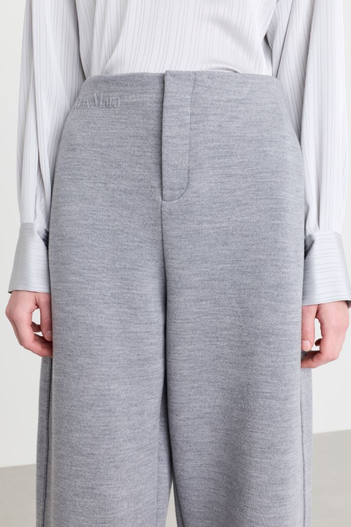 Double-cloth cocoon trousers - GREY - Intrend - 3