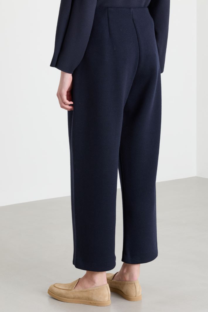Double-cloth cocoon trousers - BLUE - Intrend - 4