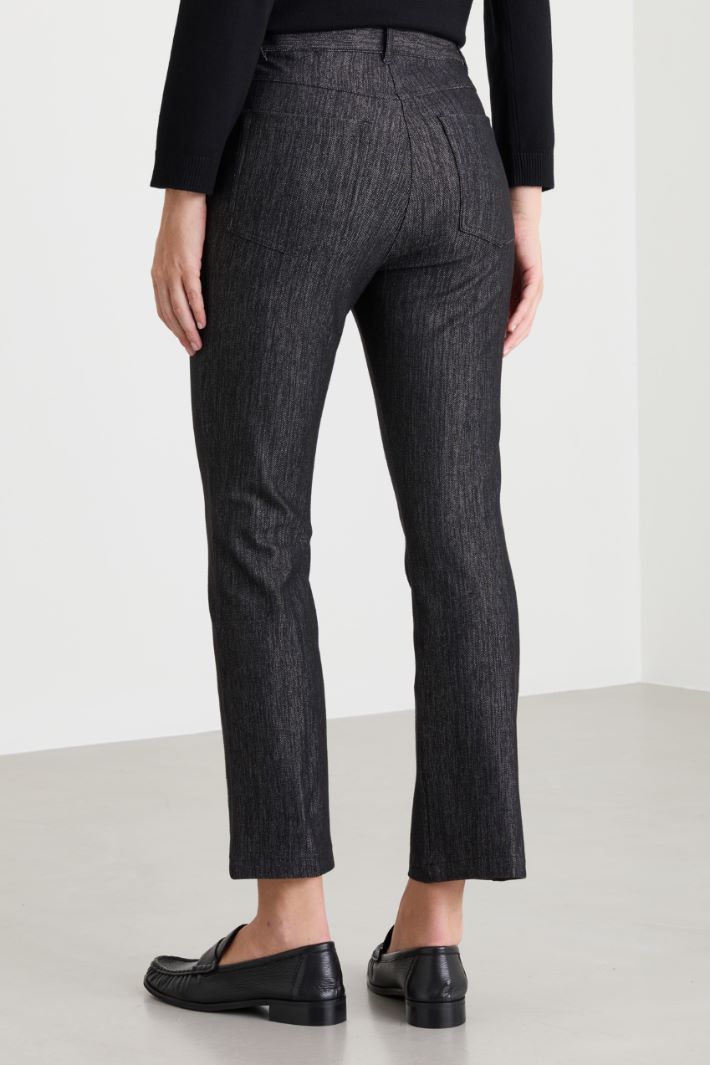 Slim-fit cropped jeans - BLACK - Intrend - 4