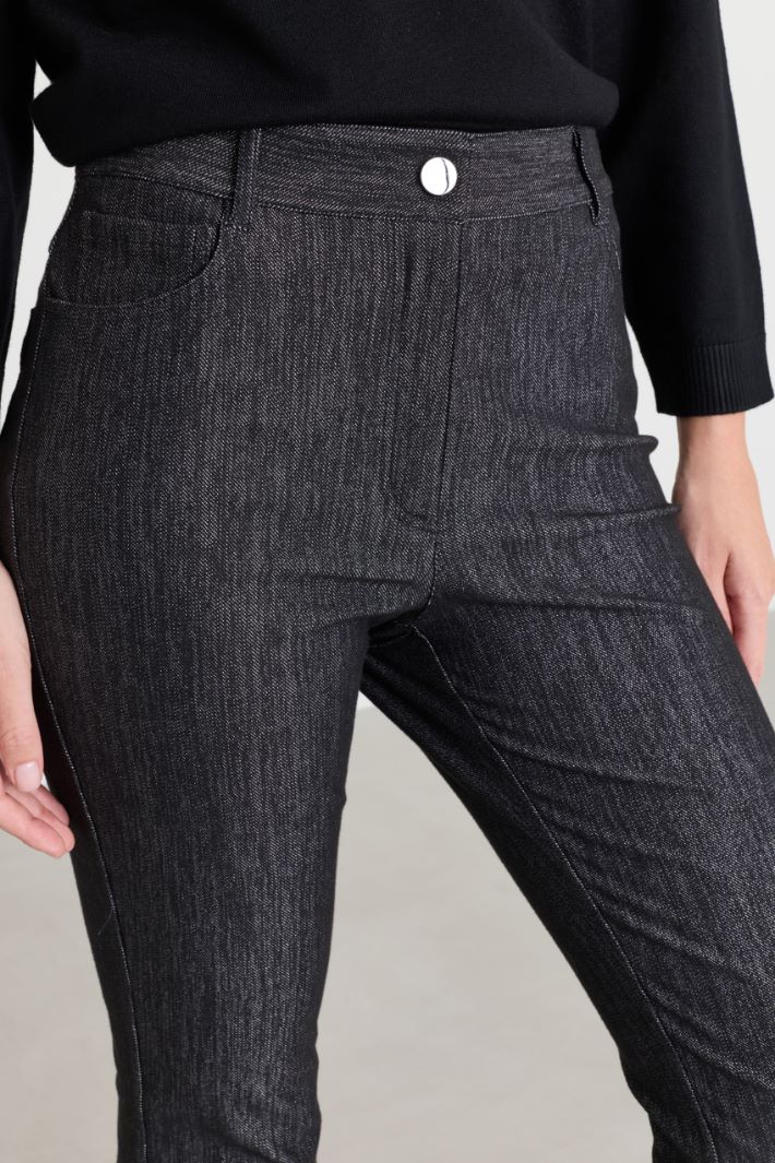 Slim-fit cropped jeans - BLACK - Intrend - 3