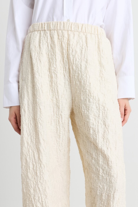 Pantalone in jersey effetto mosso