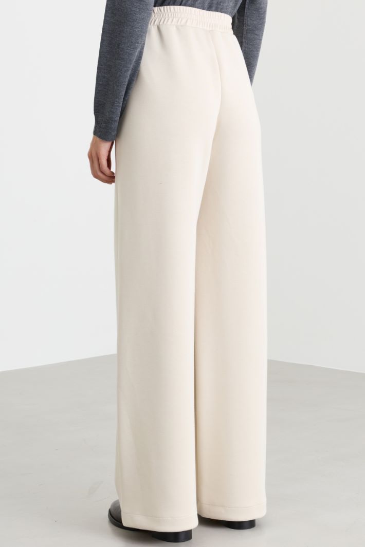 Relaxed-fit fleece joggers - WHITE - Intrend - 4