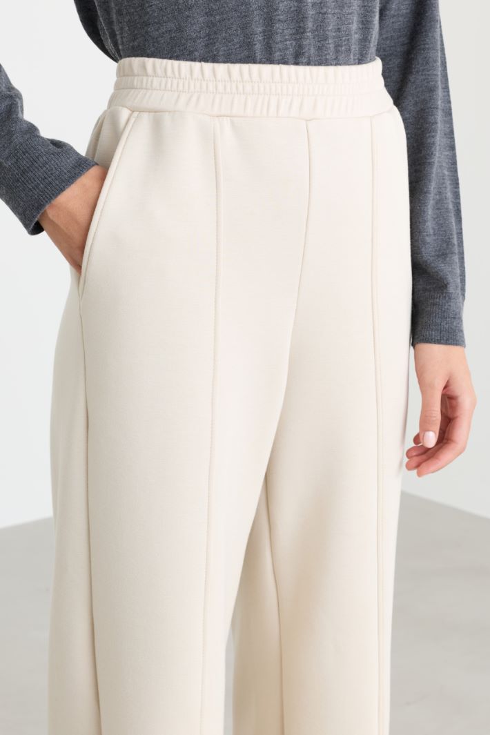 Relaxed-fit fleece joggers - WHITE - Intrend - 3