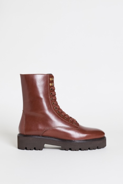 Leather combat boots - Intrend