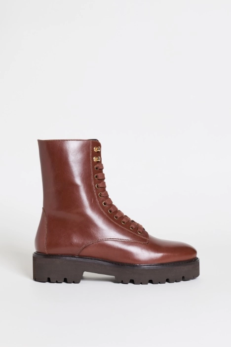 Leather combat boots - Intrend