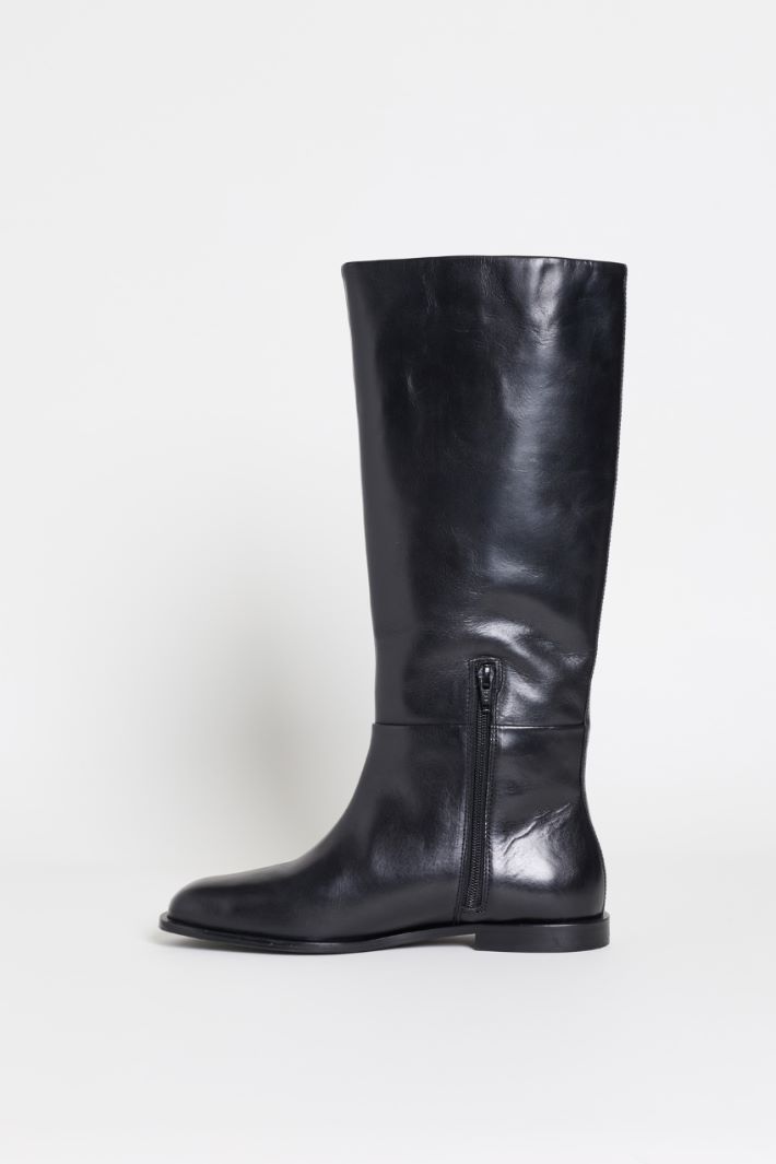 Leather riding boots - BLACK - Intrend - 3