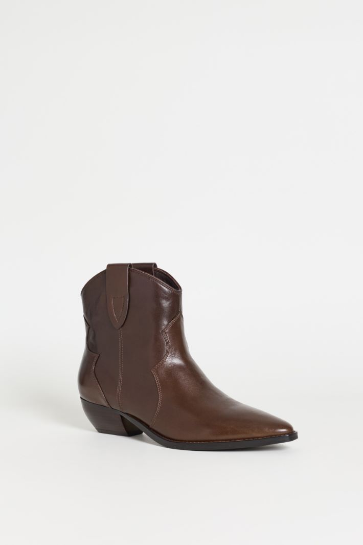 Texano in pelle - MARRONE - Intrend - 2
