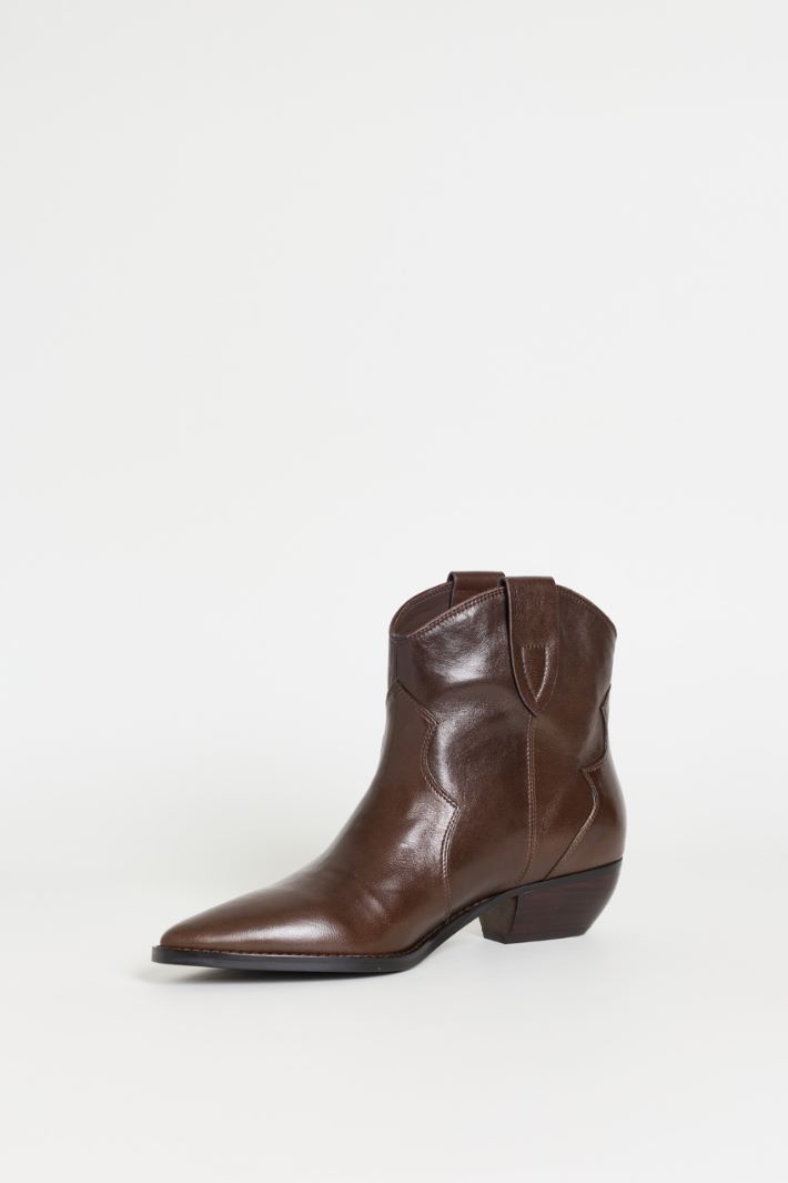 Texano in pelle - MARRONE - Intrend - 3
