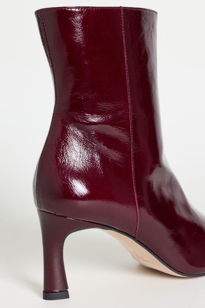 Stivaletto in pelle verniciata - BORDEAUX - Intrend - 4