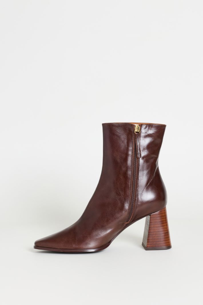 Stivaletto in pelle liscia - MARRONE - Intrend - 3