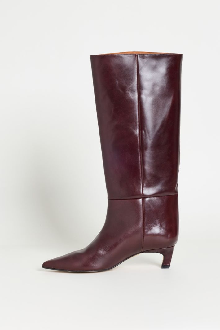 Stivali in pelle liscia - MARRONE - Intrend - 3