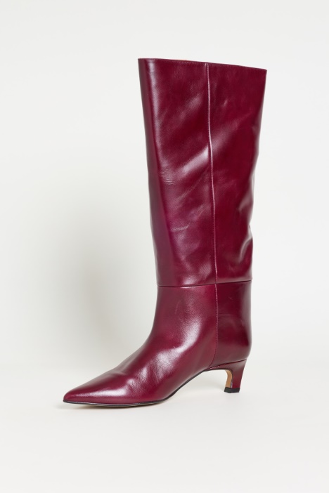 Stivali in pelle liscia