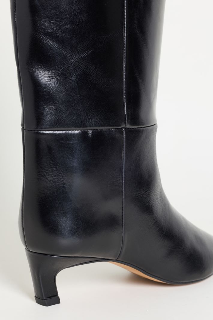 Stivali in pelle liscia - NERO - Intrend - 4