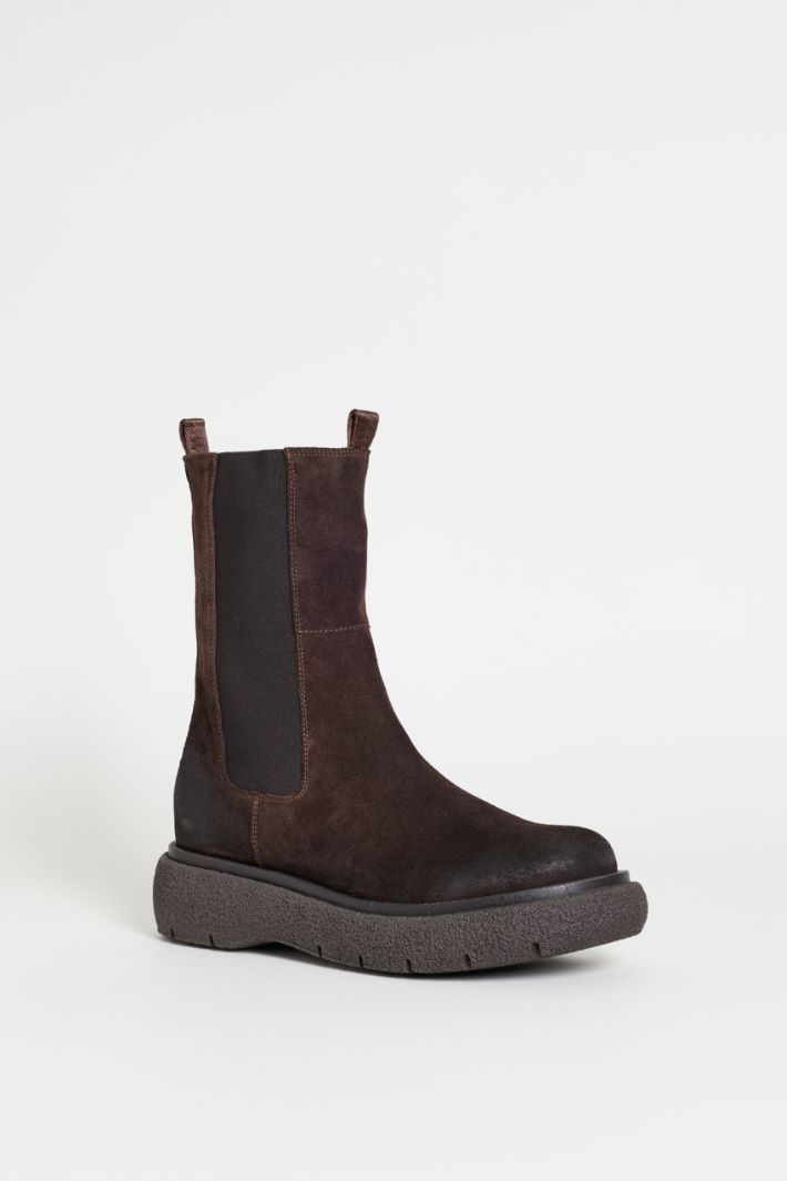 Stivaletto in pelle scamosciata - MARRONE - Intrend - 2
