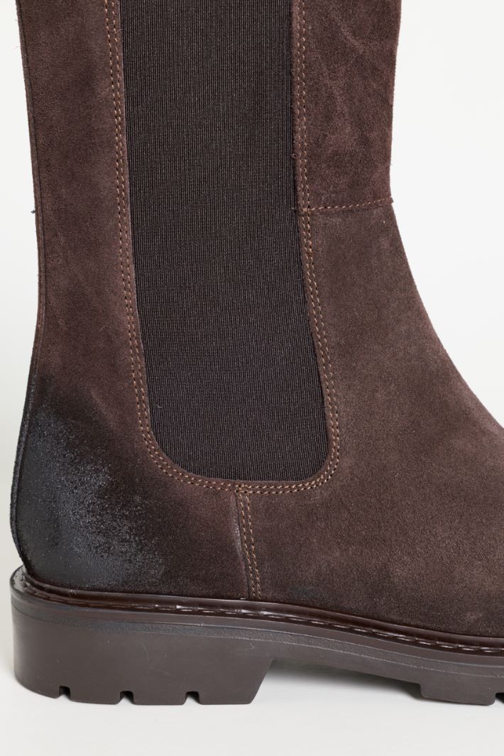 Stivaletto in pelle scamosciata - MARRONE - Intrend - 4