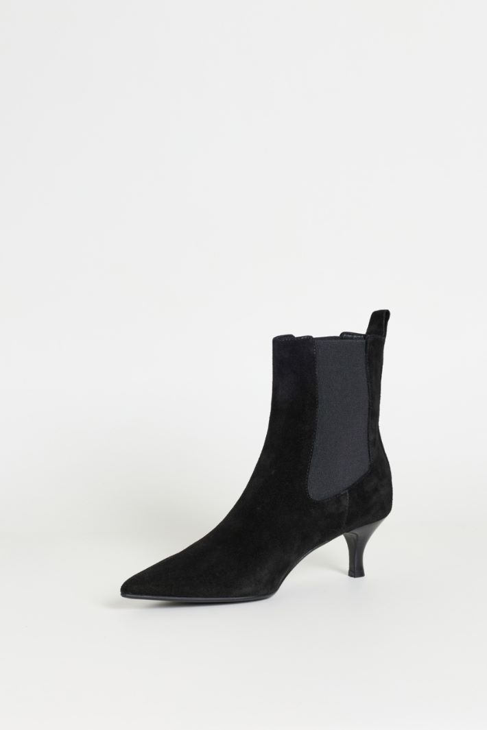 Stivaletto in pelle scamosciata - NERO - Intrend - 3
