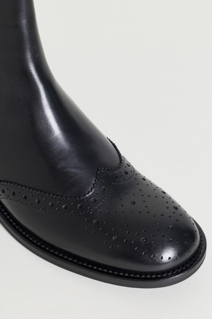 Stivaletto brogue - NERO - Intrend - 4