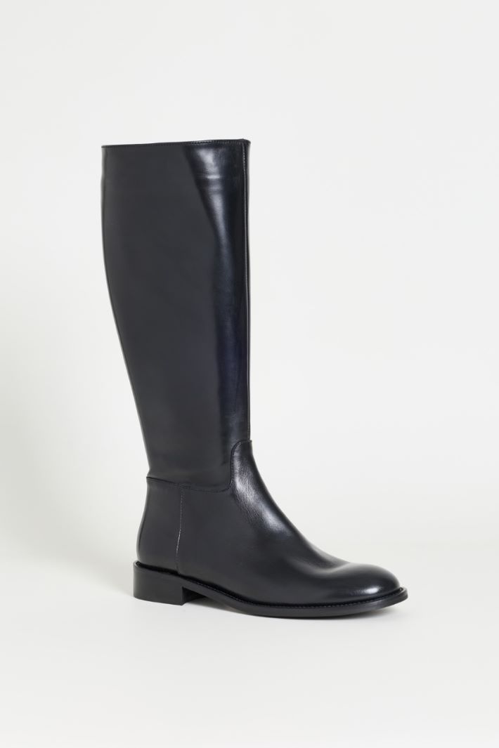 Zipped leather boots - BLACK - Intrend - 2