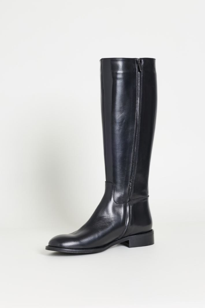 Zipped leather boots - BLACK - Intrend - 3