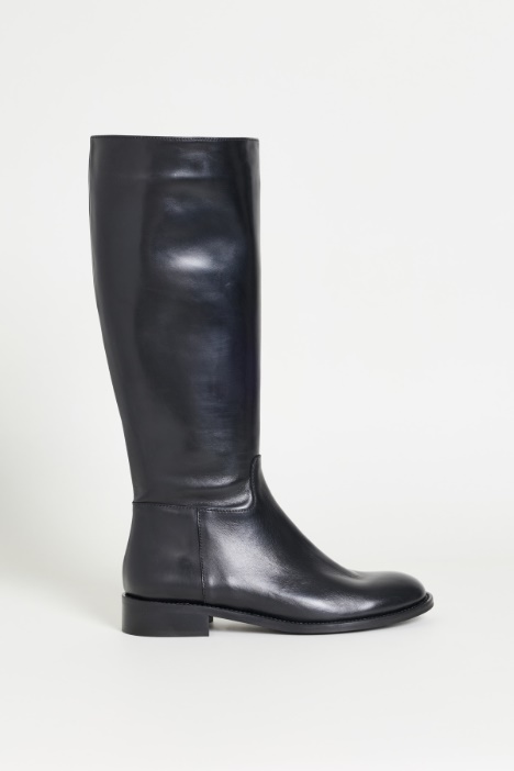 Zipped leather boots - Intrend