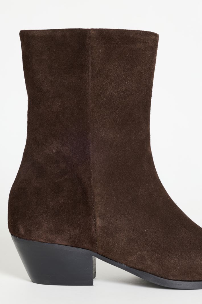 Stivaletto in pelle scamosciata - MARRONE - Intrend - 4