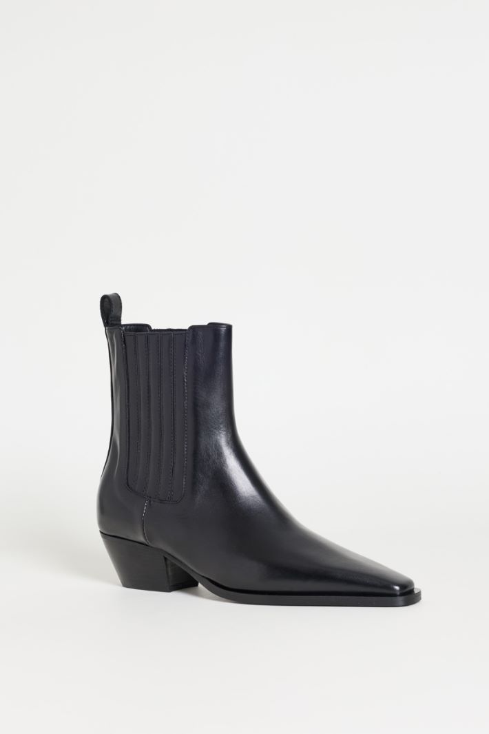 Stivaletto texano con cuciture - NERO - Intrend - 2